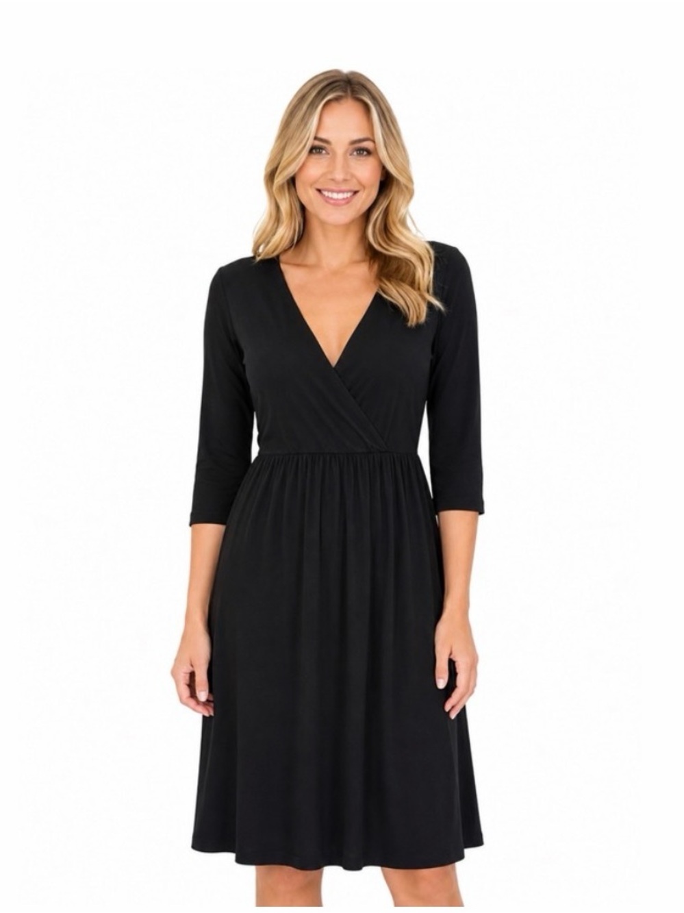 St. Tropez West Knit Surplice Wrap Dress